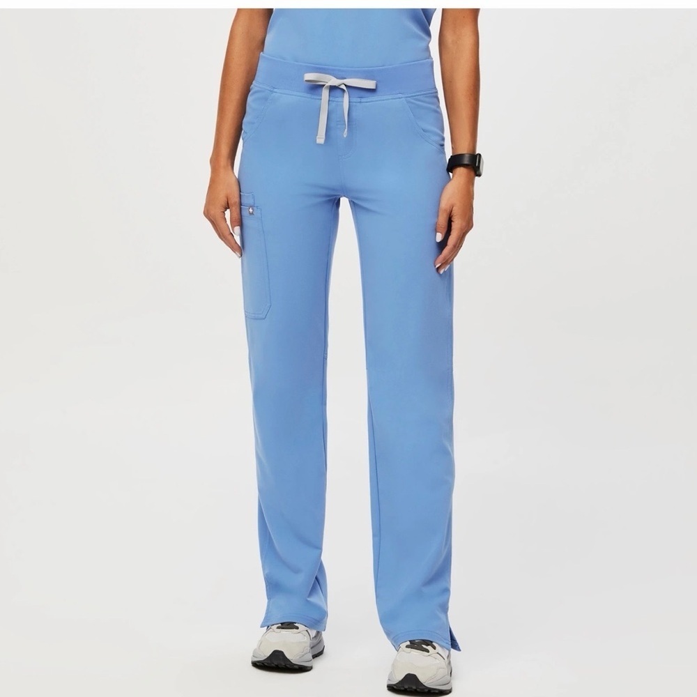Figs Kade Straight Leg Sky Blue Pants Size S/P PO1238
